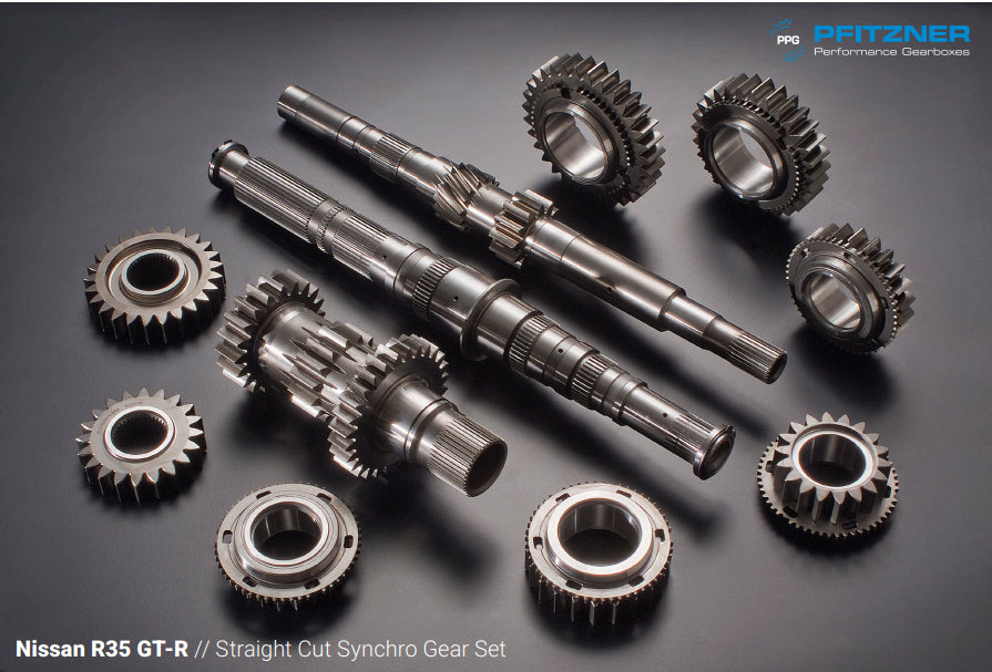 R35 Nissan GTR GR6 PPG Straight Cut Short Ratio Gearset with 3.1 first gear ratio